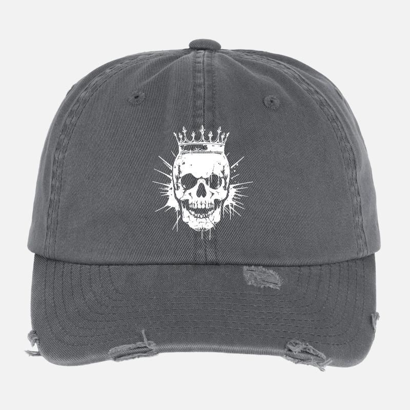 Crâne roi Casquette vintage effet usé Flexfit