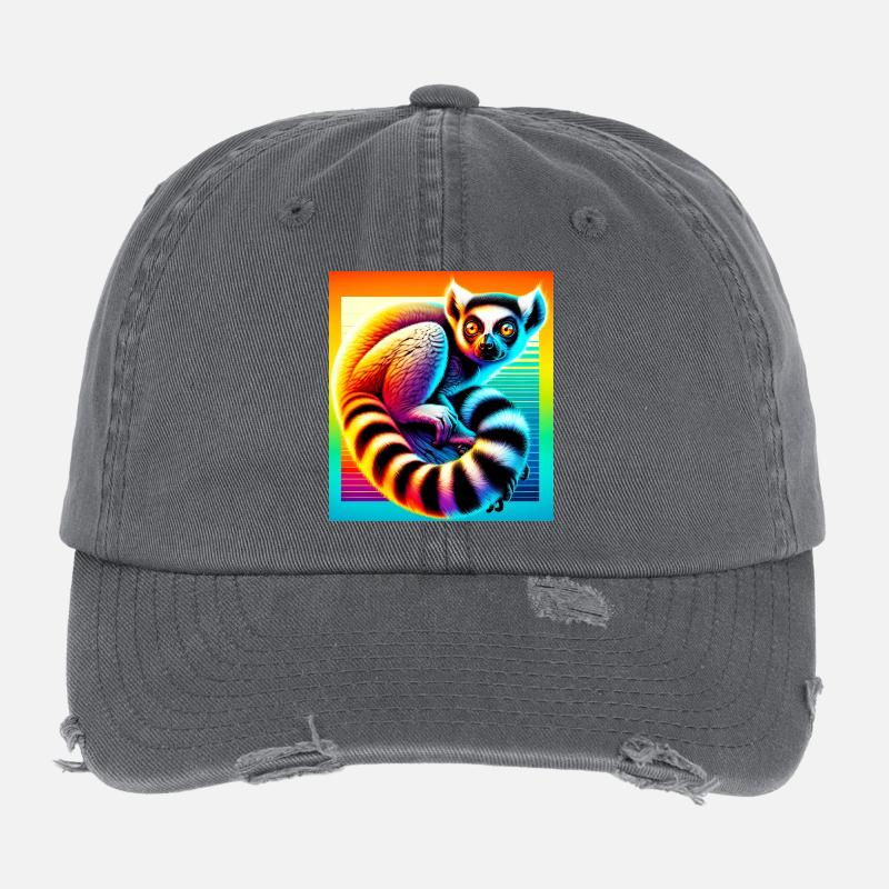 Lemur Flexfit Vintage Destroyed Cap