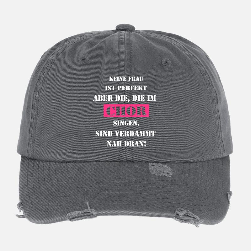 Chor - Flexfit Vintage Destroyed Cap - Dunkelgrau