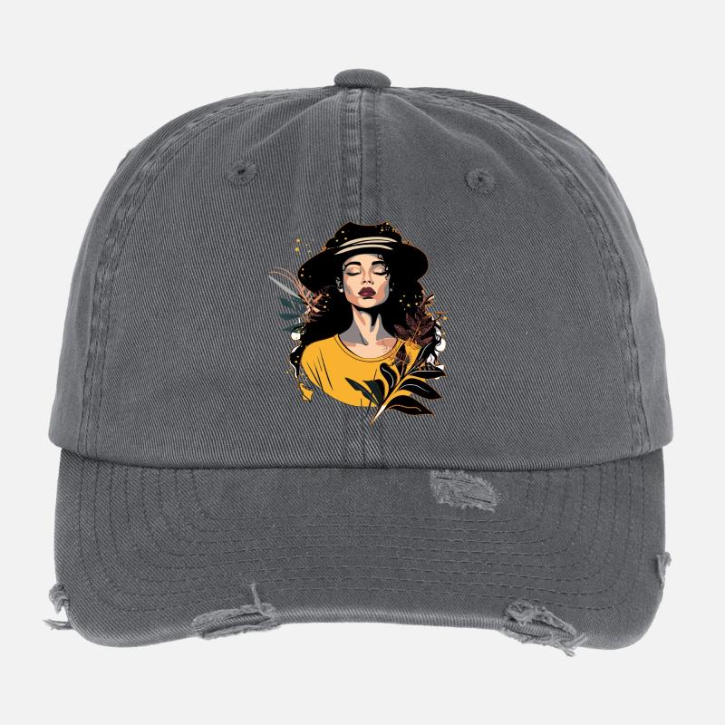 Frauengesicht Flexfit Vintage Destroyed Cap