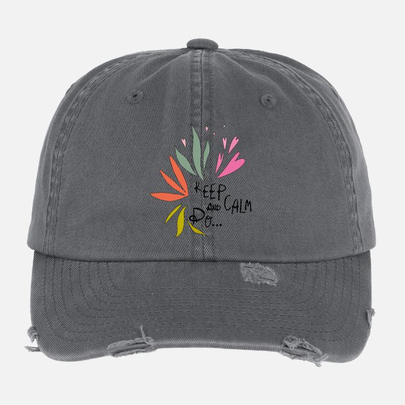 Restez calme Casquette vintage effet usé Flexfit