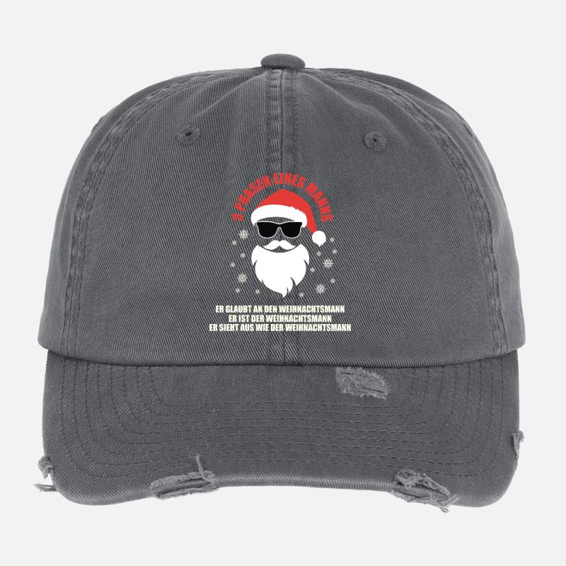 Père Noël élégant avec lunettes de soleil Casquette vintage effet usé Flexfit