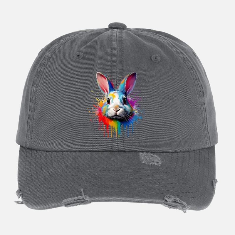 Voile de couleur lapin Casquette vintage effet usé Flexfit