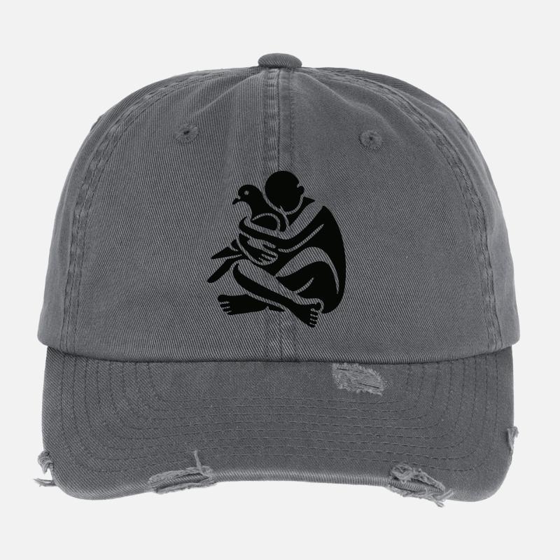 Doves bring peace Flexfit Vintage Destroyed Cap
