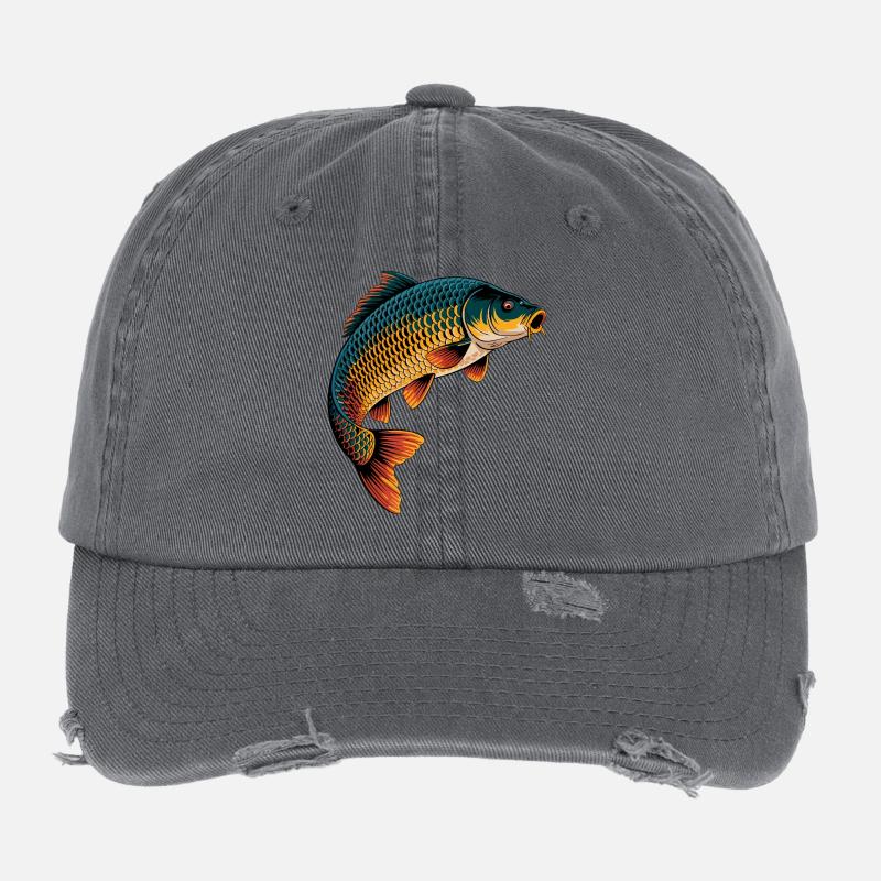 Carpe sauteuse Casquette vintage effet usé Flexfit
