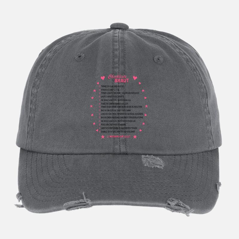 Bridal Checklist Pink Flexfit Vintage Destroyed Cap