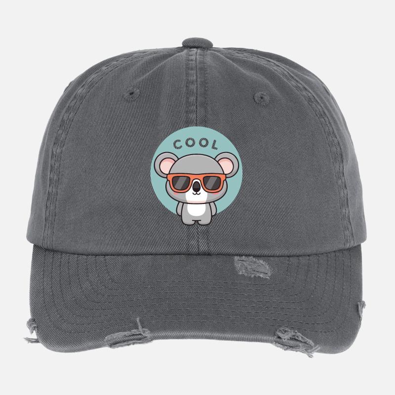 Koala Coole Bunte Gläser Flexfit Vintage Destroyed Cap