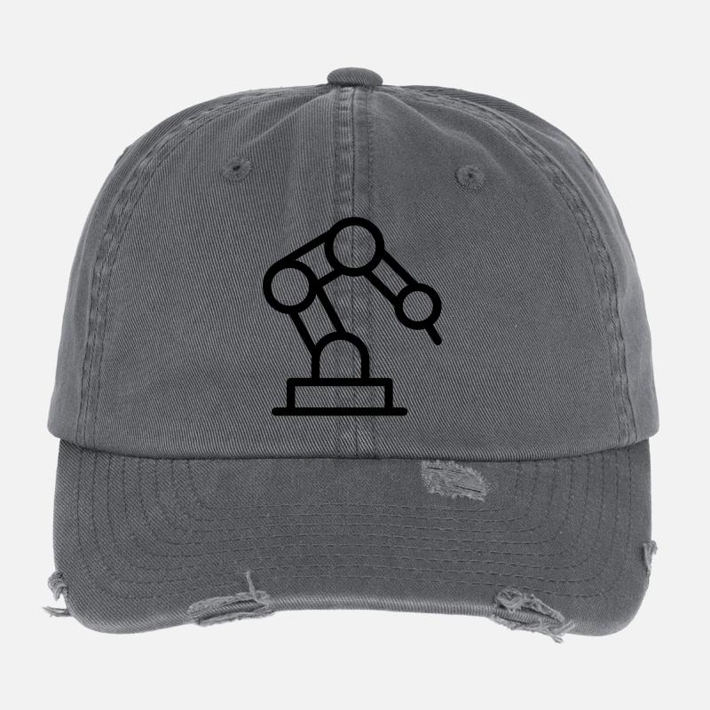 robotic arm Flexfit Vintage Destroyed Cap