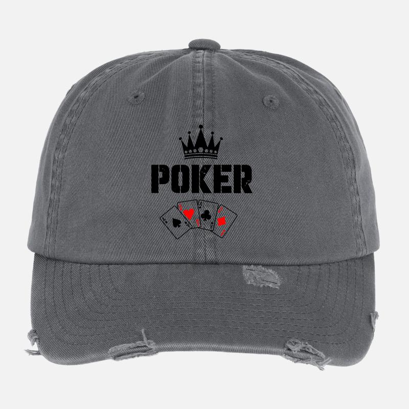 Poker Karten Flexfit Vintage Destroyed Cap
