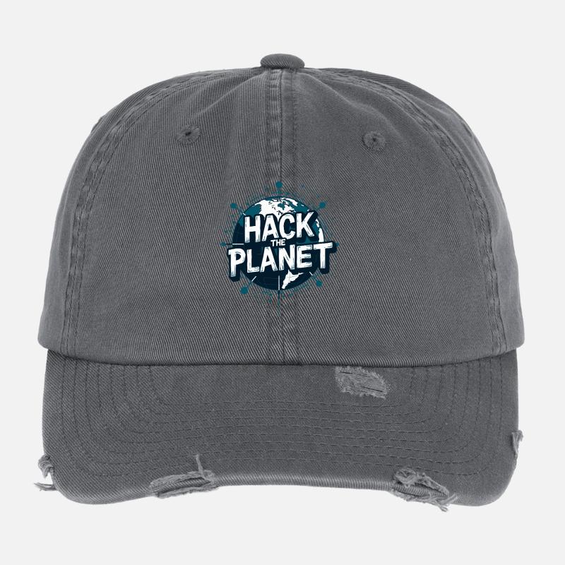 Globe Hack Motif – Planetary Techstyle Flexfit Vintage Destroyed Cap