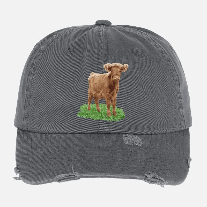 Praline die Färse Flexfit Vintage Destroyed Cap