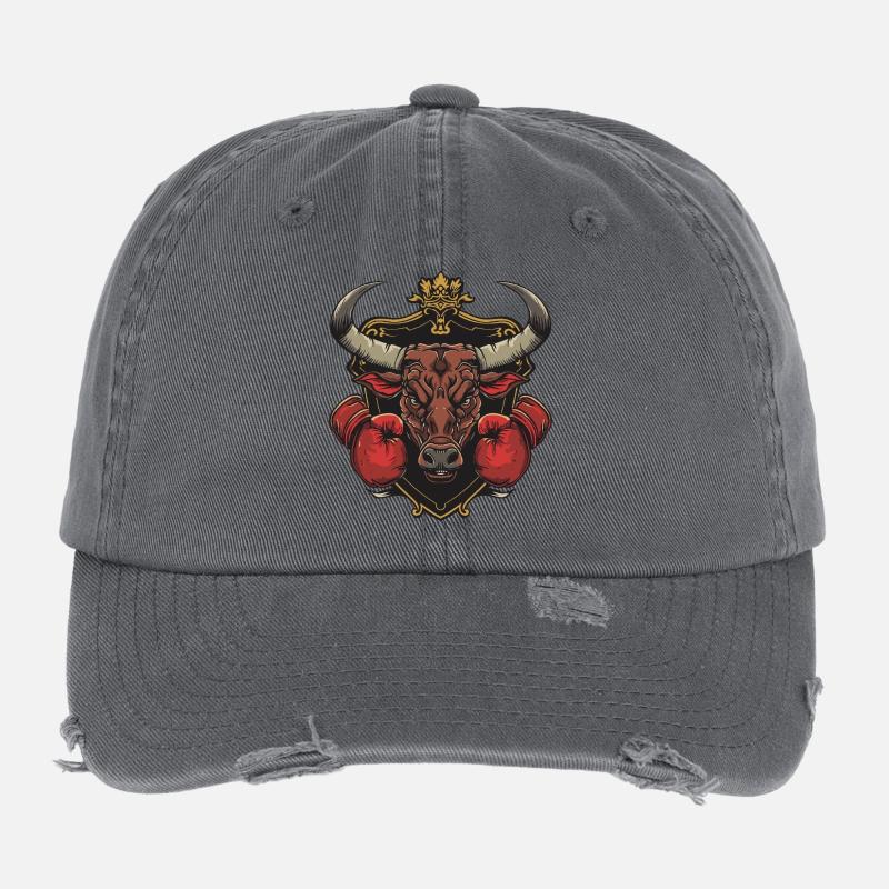 Bulle Stier Boxer MMA Flexfit Vintage Destroyed Cap