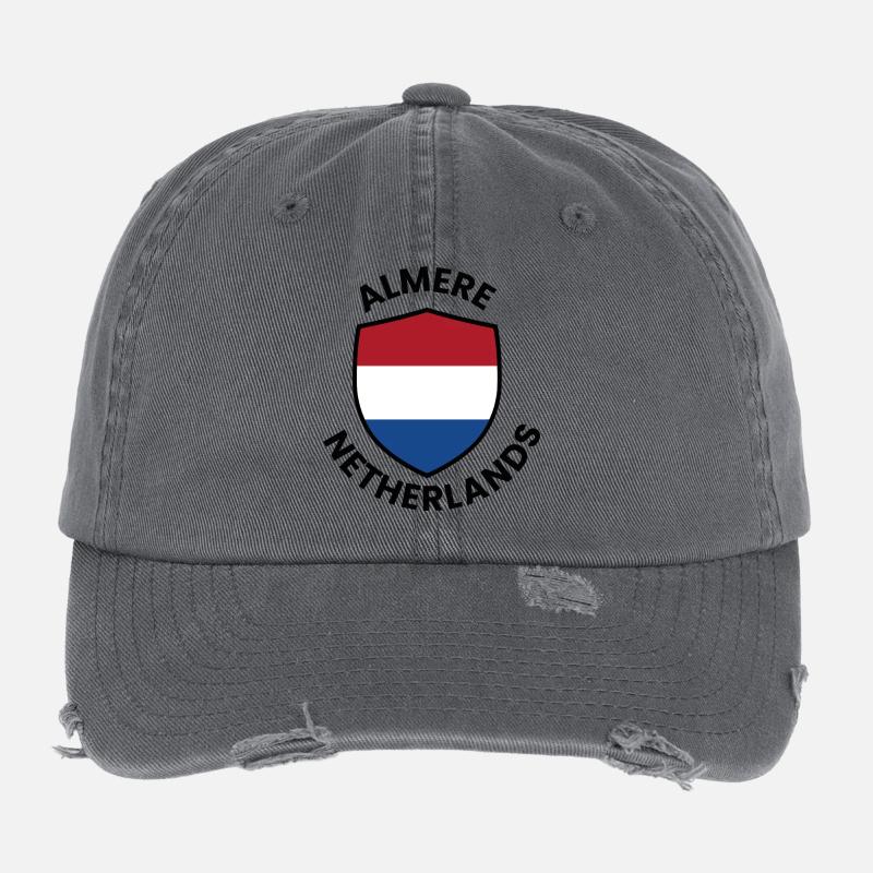 Bouclier d’Almere Pays-Bas Casquette vintage effet usé Flexfit