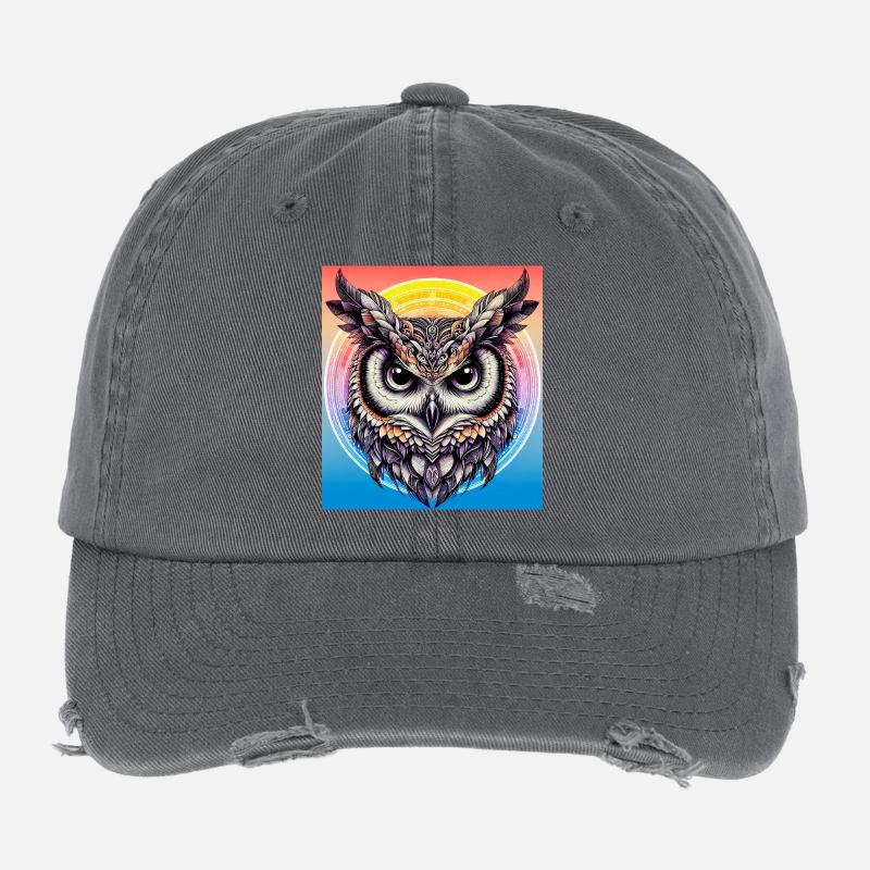 hibou Casquette vintage effet usé Flexfit