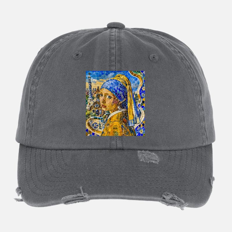 Perle de l’écharpe bleue Casquette vintage effet usé Flexfit