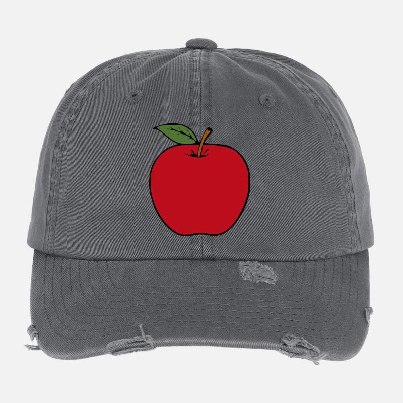 Cadeau minimaliste Apple Casquette vintage effet usé Flexfit