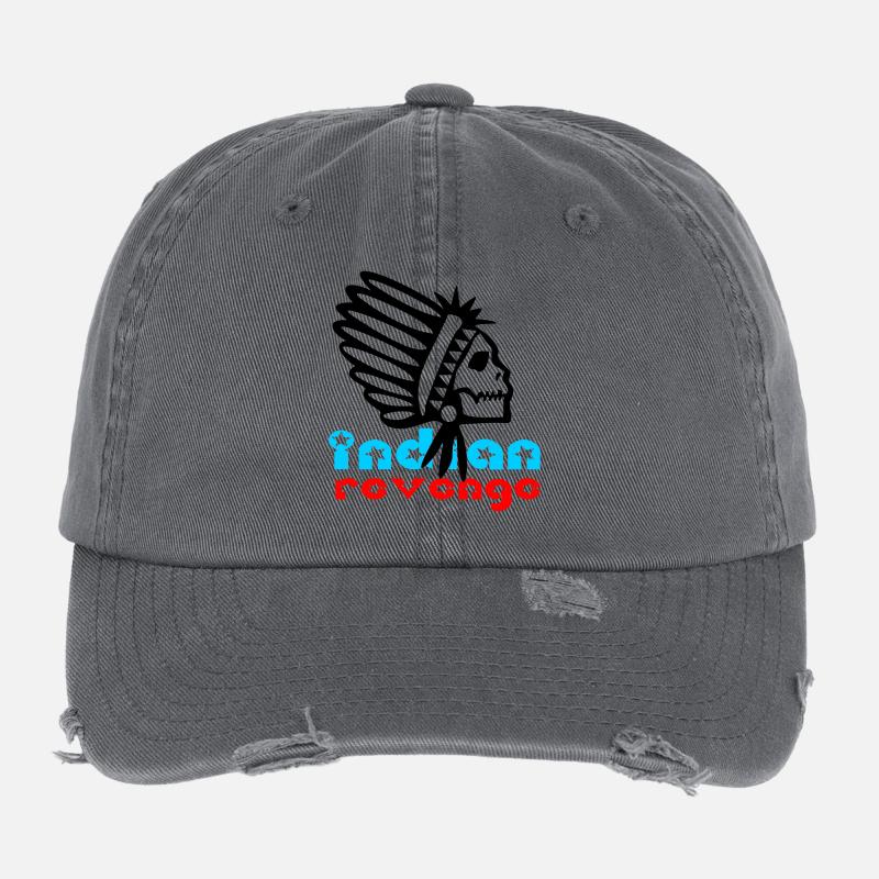 Indian Skull Revenge Flexfit Vintage Destroyed Cap