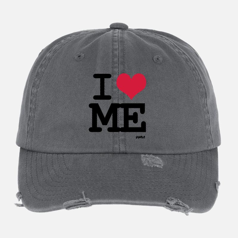 i love me by wam Flexfit Vintage Destroyed Cap