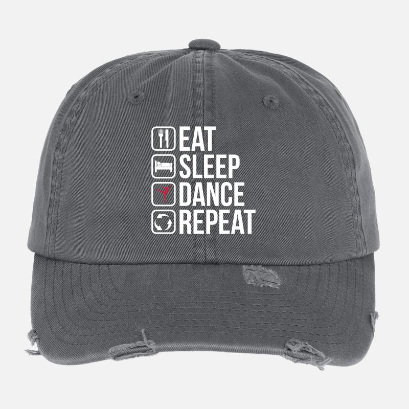 Eat Sleep Dance Repeat Flexfit Vintage Destroyed Cap