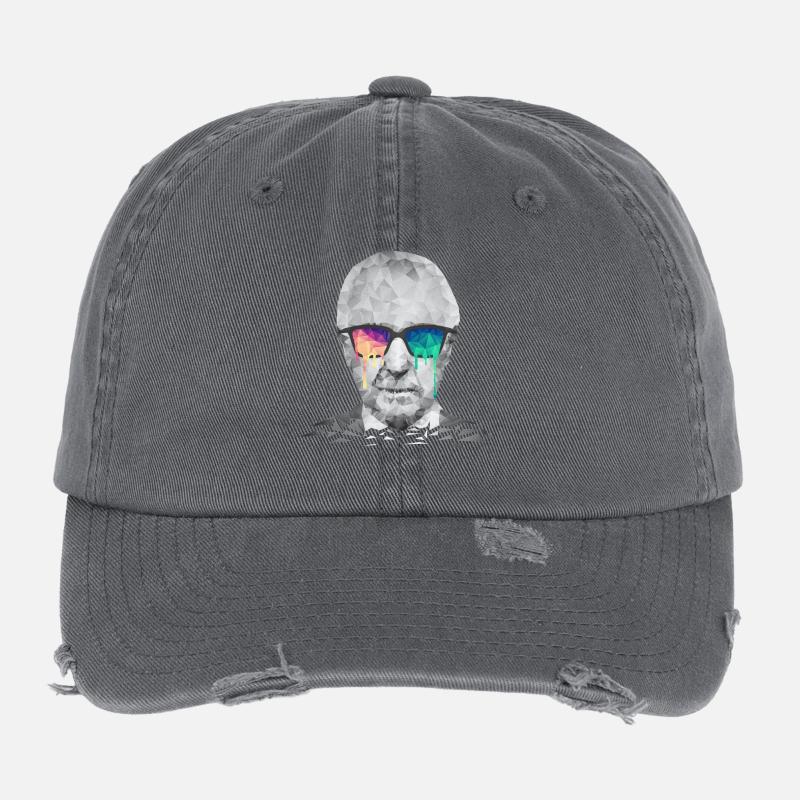 Albert Hofmann - Psychedelic Polygon Portrait Flexfit Vintage Destroyed Cap
