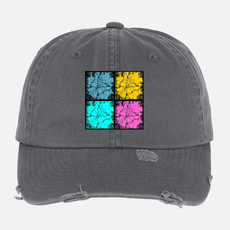 Style urbain Popart Casquette vintage effet usé Flexfit