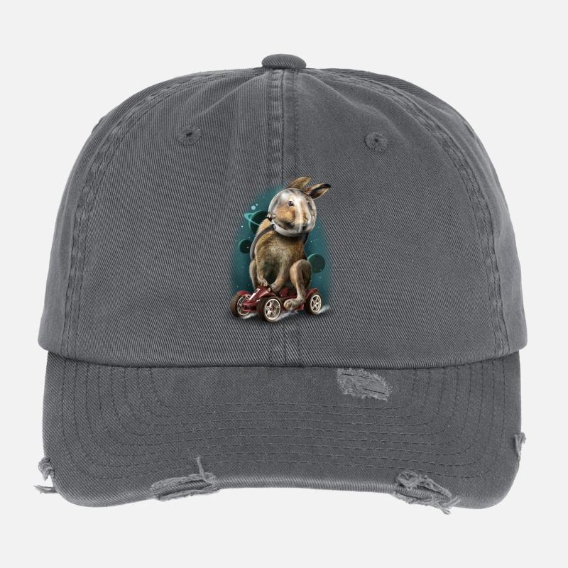 Rabbit race Casquette vintage effet usé Flexfit