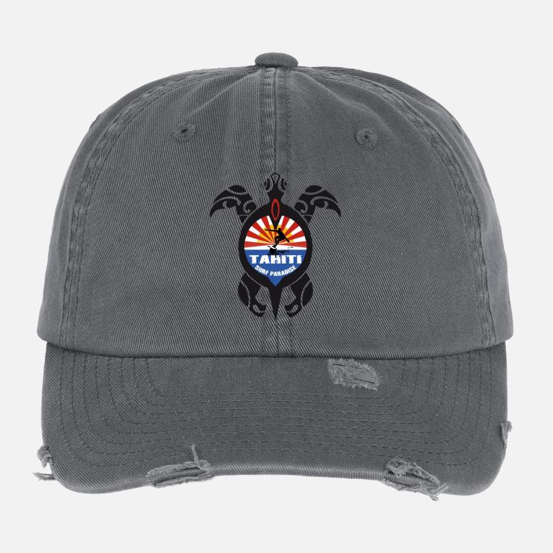 tahiti turtle Flexfit Vintage Destroyed Cap