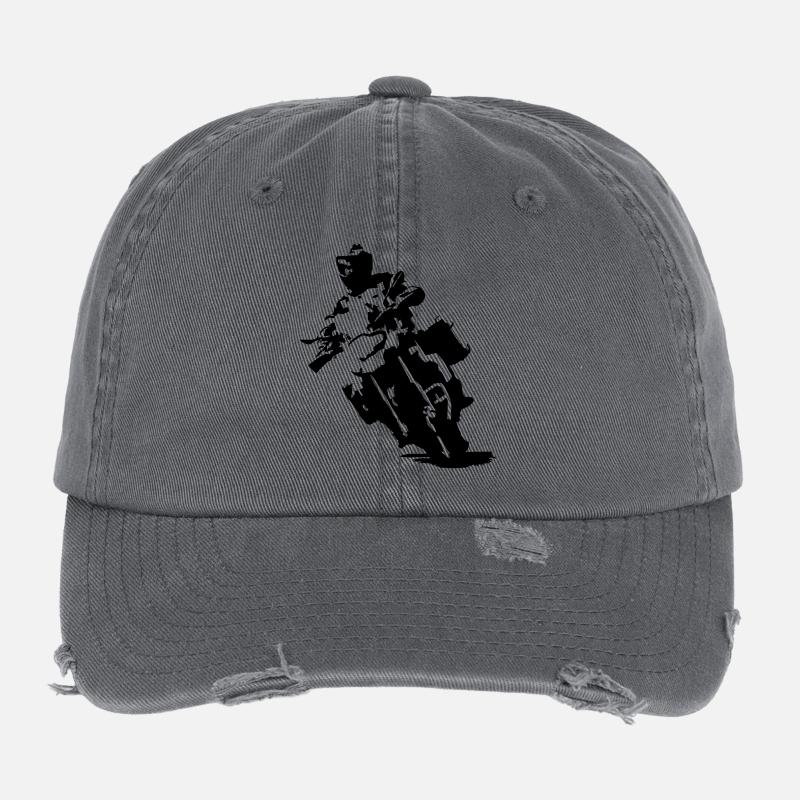 ReiseEnduroGS einfarbig Flexfit Vintage Destroyed Cap