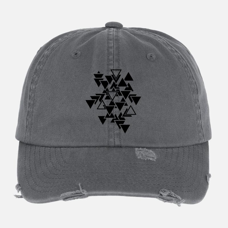 Dreiecke grafisches Muster Flexfit Vintage Destroyed Cap