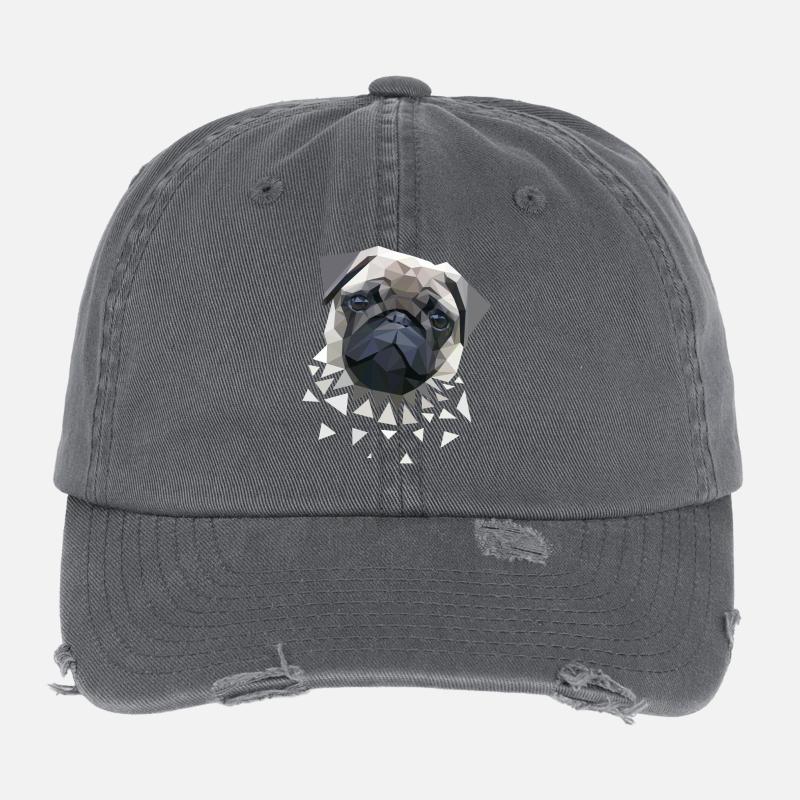 Mops - Flexfit Vintage Destroyed Cap - dark grey