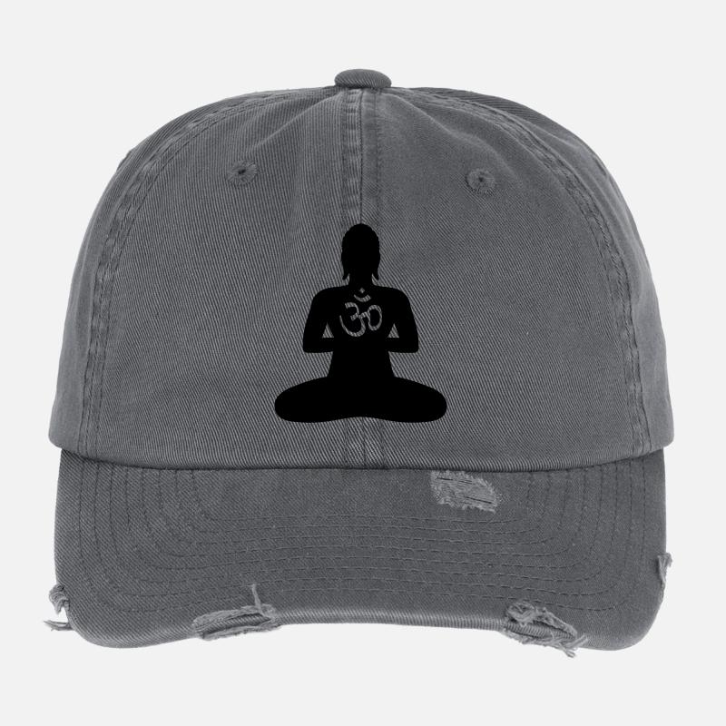 BUDDHA 1b OM / AUM Flexfit Vintage Destroyed Cap