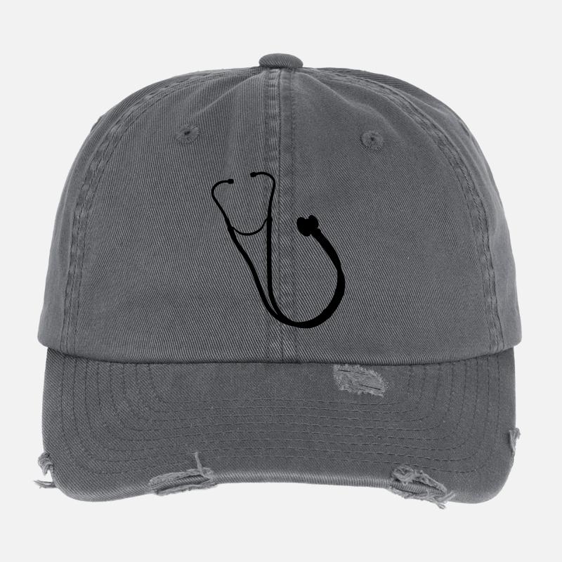 stetoscope profession Flexfit Vintage Destroyed Cap
