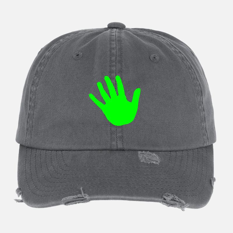 hand green Flexfit Vintage Destroyed Cap