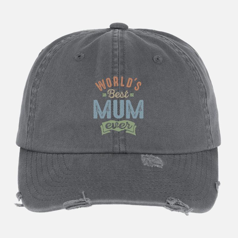 Best Mum Flexfit Vintage Destroyed Cap