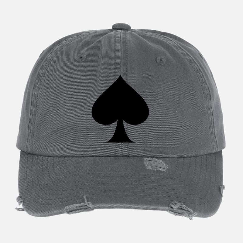 spades poker Flexfit Vintage Destroyed Cap