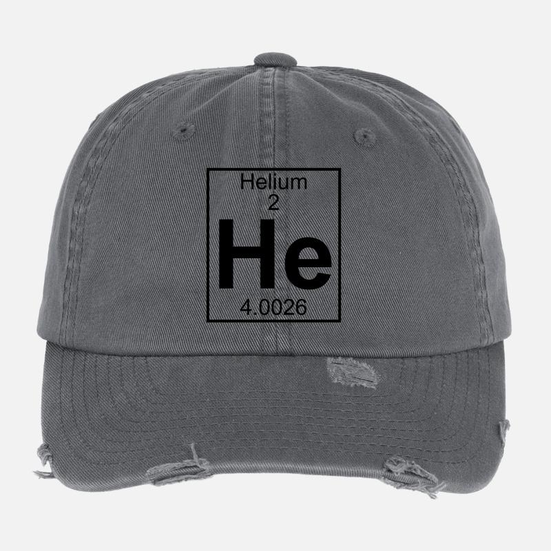 Helium (He) (element 2) Flexfit Vintage Destroyed Cap