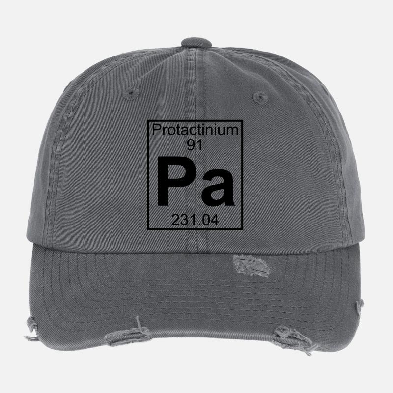 Protactinium (Pa) (element 91) Flexfit Vintage Destroyed Cap