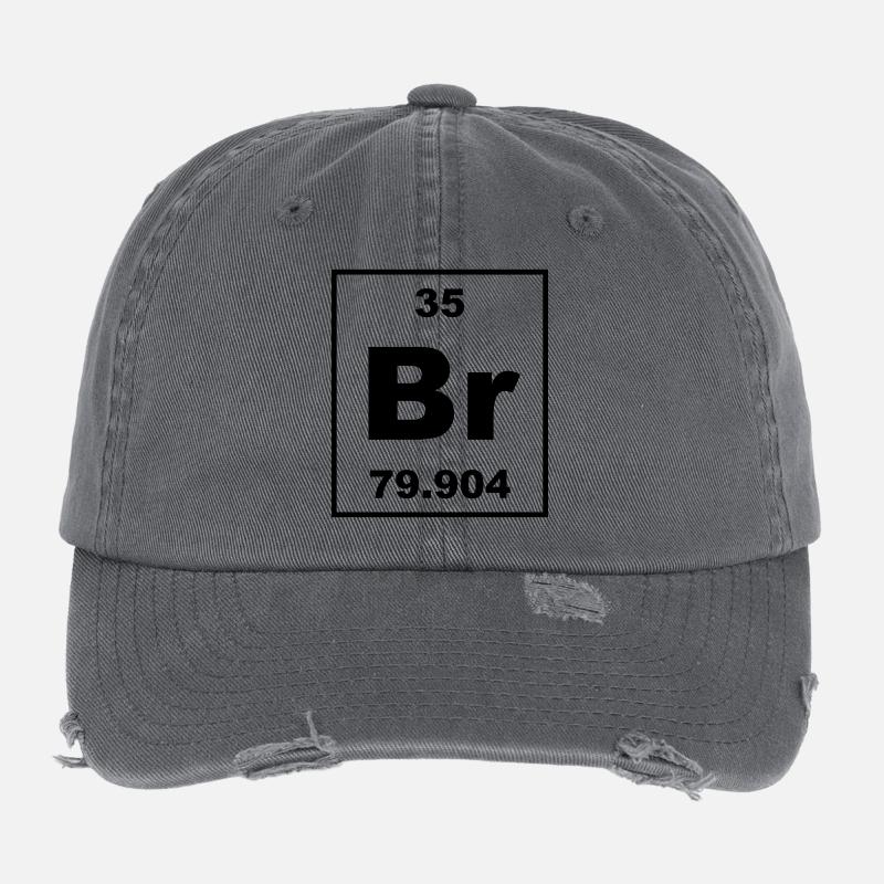 Bromine (Br) (element 35) Flexfit Vintage Destroyed Cap