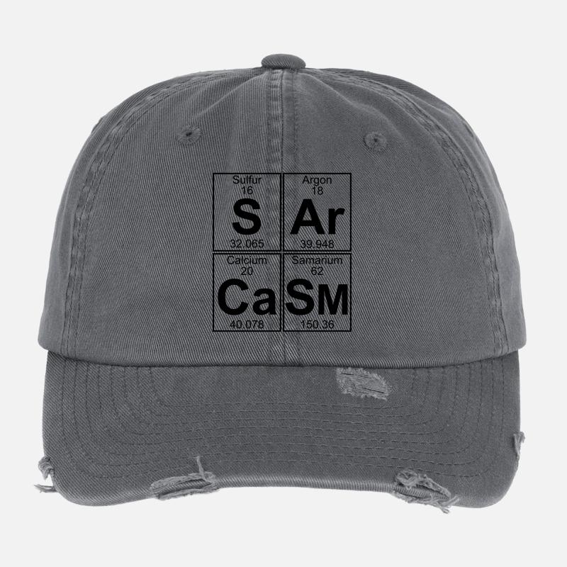 S-Ar-Ca-Sm (sarcasm) - Full Flexfit Vintage Destroyed Cap