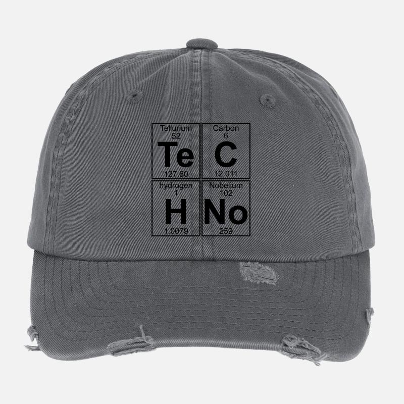 Te-C-H-No (techno) Flexfit Vintage Destroyed Cap