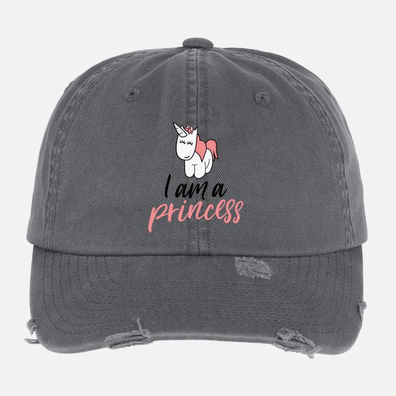 I am a princess Princesse Casquette vintage effet usé Flexfit