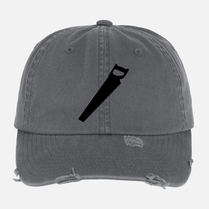 Säge für Tischler oder Holzarbeiter Logo Flexfit Vintage Destroyed Cap