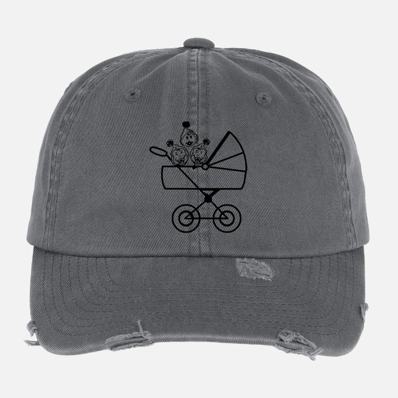Drillinge Kinderschar Babys Flexfit Vintage Destroyed Cap