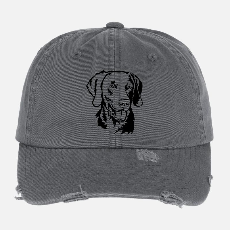 Weimaraner Kopf Flexfit Vintage Destroyed Cap