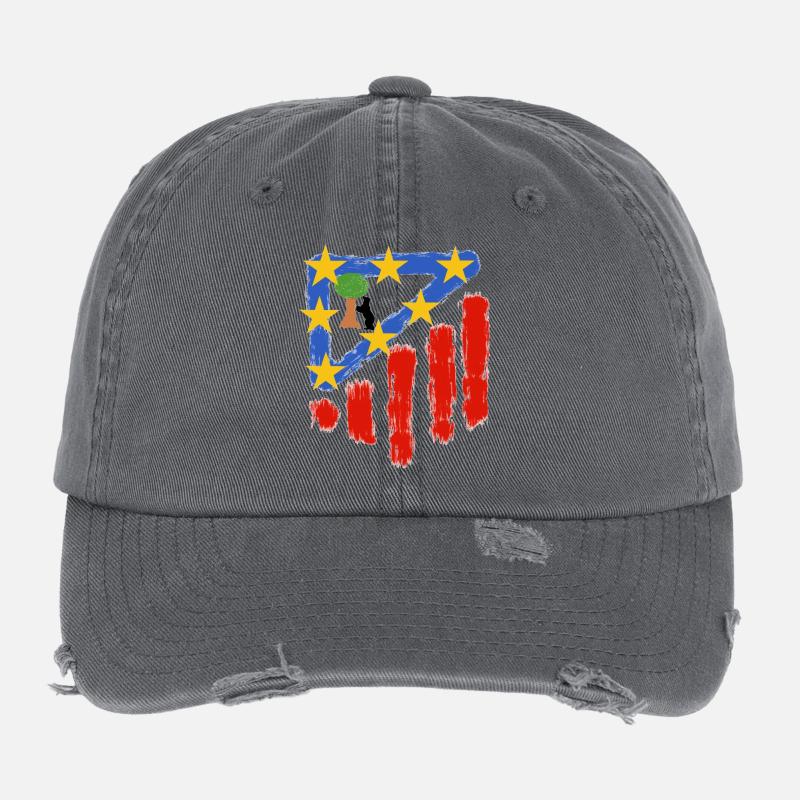 Red-and-white stars Flexfit Vintage Destroyed Cap