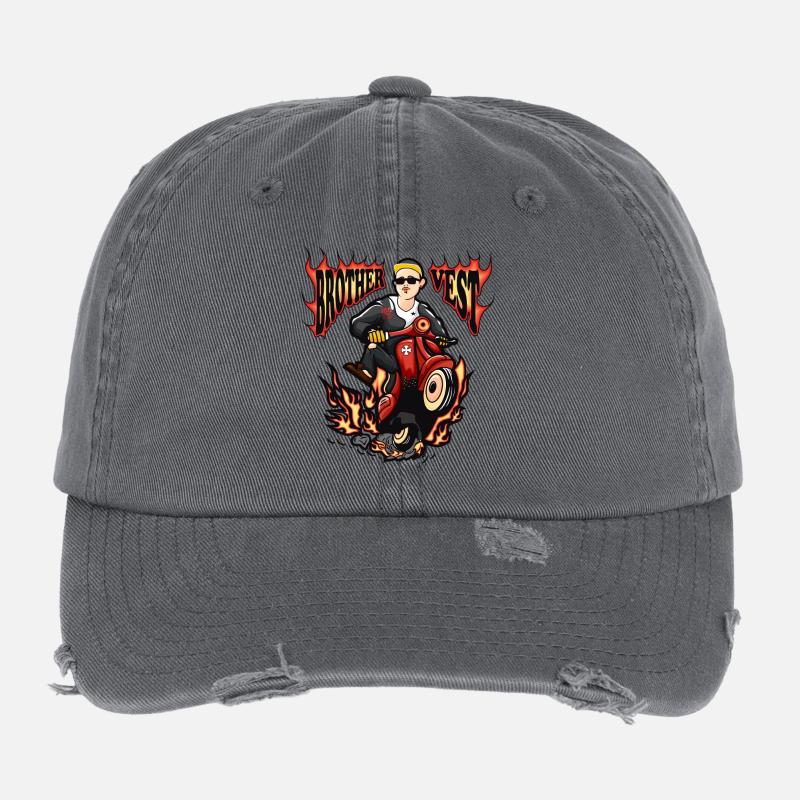 Moped Mofafahrer Flexfit Vintage Destroyed Cap