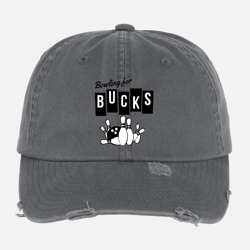 bowling, strike, jouer au bowling Casquette vintage effet usé Flexfit