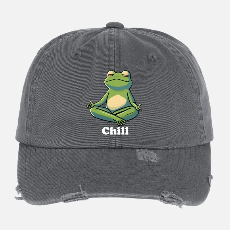 Chill Frog Casquette vintage effet usé Flexfit