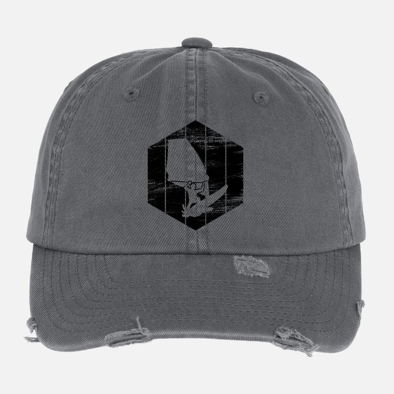 Windsurfer sketch Flexfit Vintage Destroyed Cap