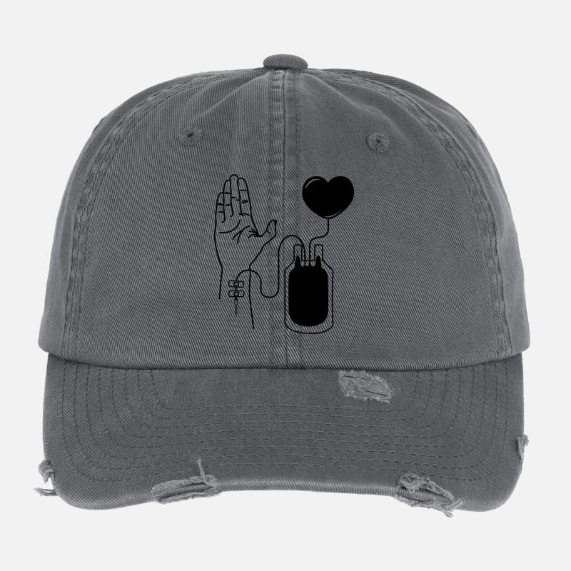 Donner du sang Casquette vintage effet usé Flexfit